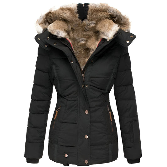 Emily | Stylish Warm Black Puffer Jacket 0