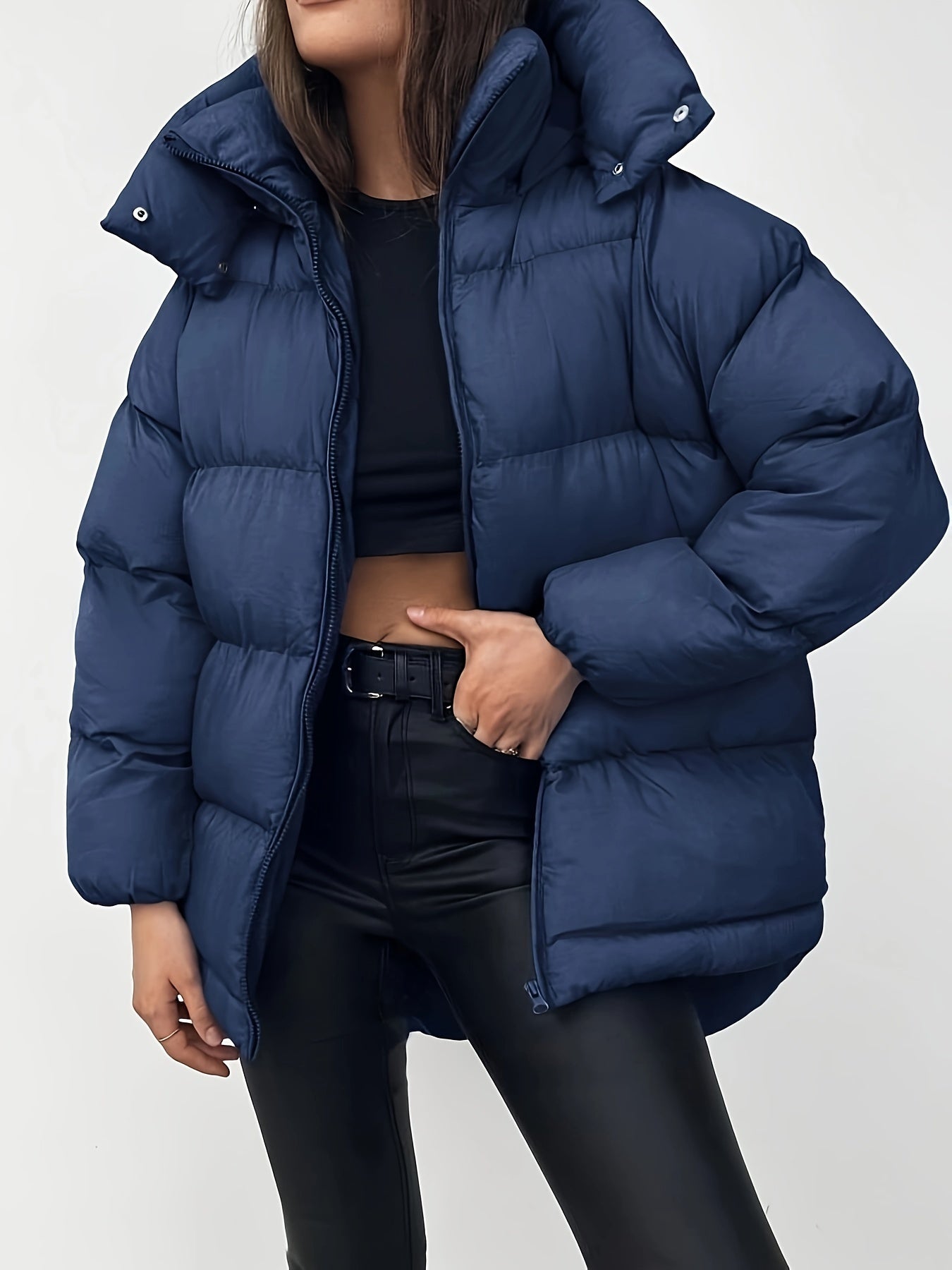 Emma | Cozy Short Black Puffer Jacket for Women 9