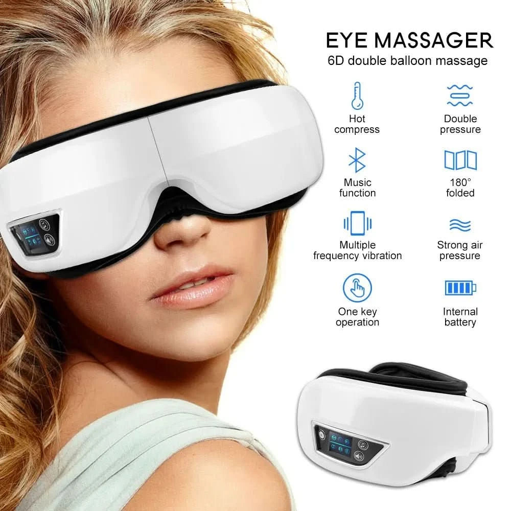 Eyeglow Smart 6D Eye Massager – Air, Heat & Vibration Massage with Bluetooth & Folding Function 2