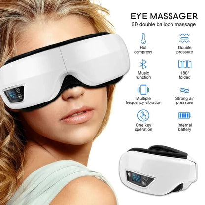 Eyeglow Smart 6D Eye Massager – Air, Heat & Vibration Massage with Bluetooth & Folding Function 2