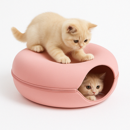 FelisCave | Cozy Durable Felt Cat Tunnel Bed for Multiple Cats 10