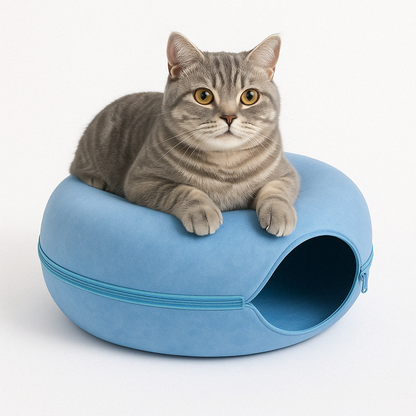 FelisCave | Cozy Durable Felt Cat Tunnel Bed for Multiple Cats 9