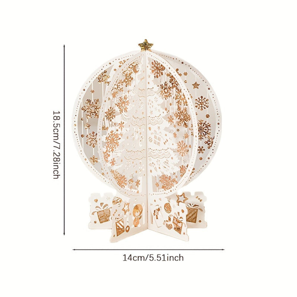 FestivaTree | Elegant 3D Pop-Up Holiday Card with Stunning Tree Display 3