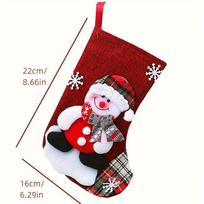FestiveCharm | Delightful Red Christmas Stockings Set for Holiday Decor 3