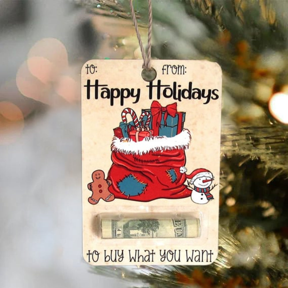 FestiveWood | Charming Rustic Wooden Holiday Money Holder Christmas Cards 6