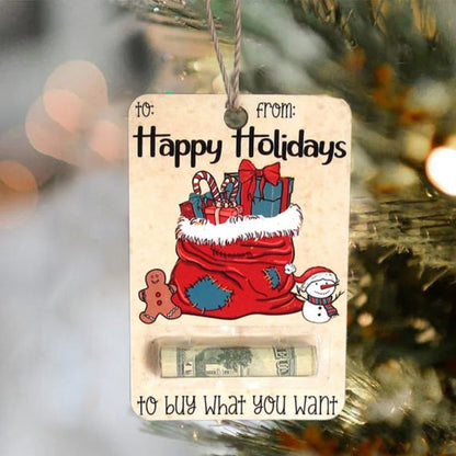 FestiveWood | Charming Rustic Wooden Holiday Money Holder Christmas Cards 6