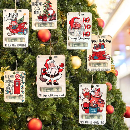 FestiveWood | Charming Rustic Wooden Holiday Money Holder Christmas Cards 9