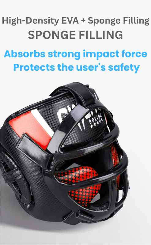 FightGuard Headgear – Premium head protection with face mask for martial arts 5