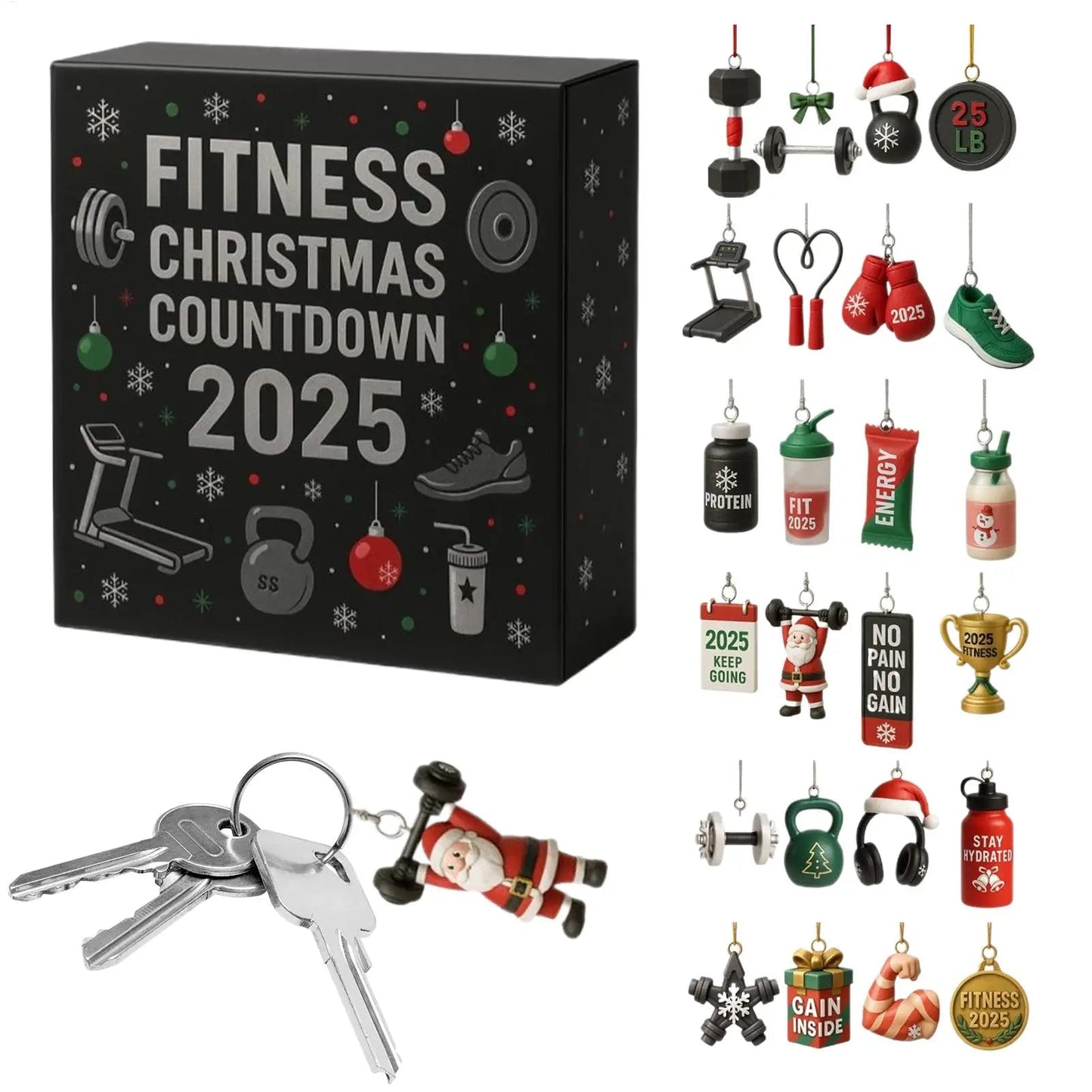 FitSpirit | Cheerful Festive Acrylic Christmas Countdown Advent Calendar 5