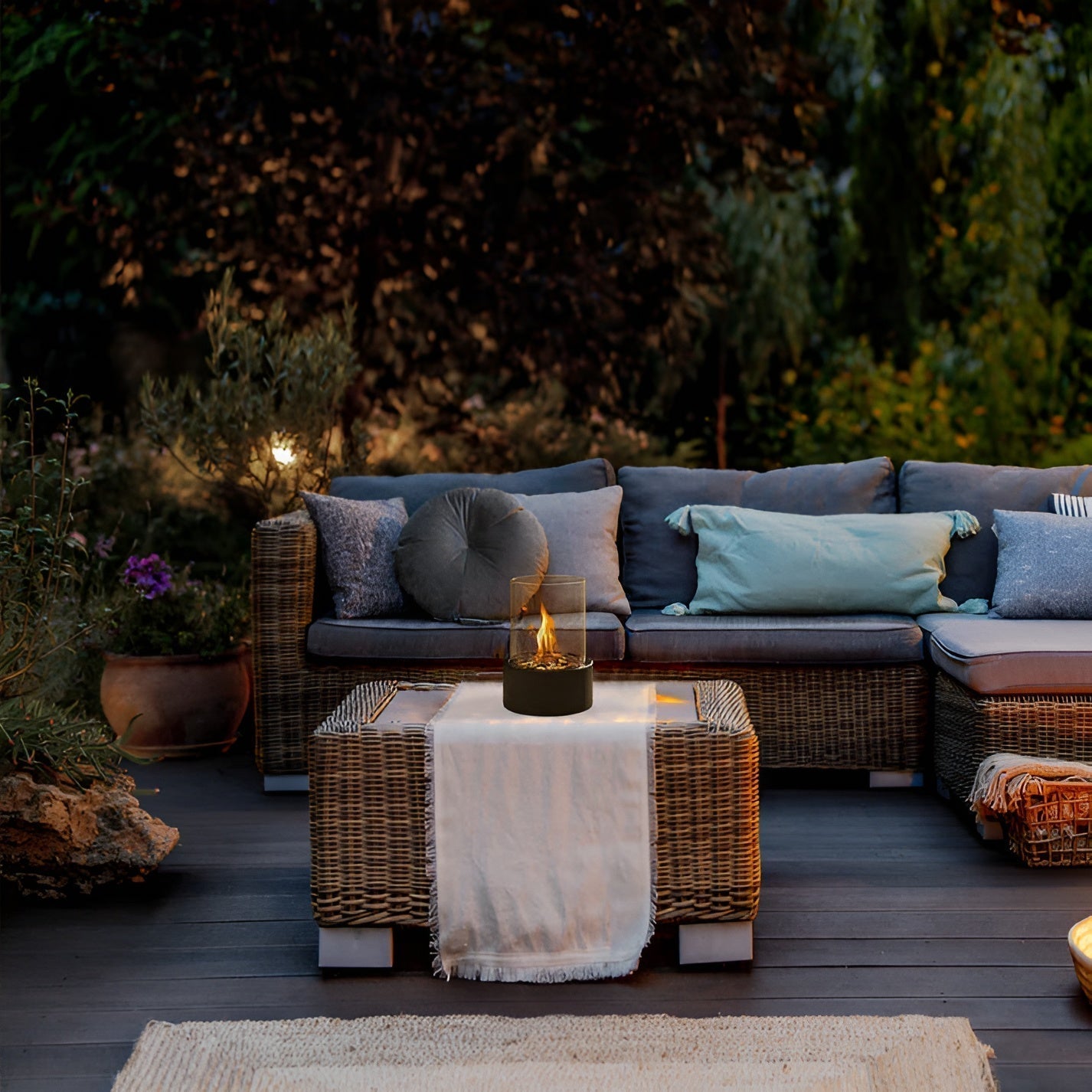 FlameCraft | Modern Elegant Tabletop Fireplace for Indoor Outdoor Use 6