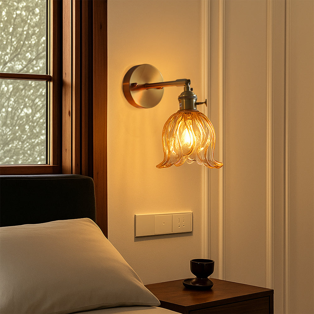 Flower Glass Wall Lamp 0