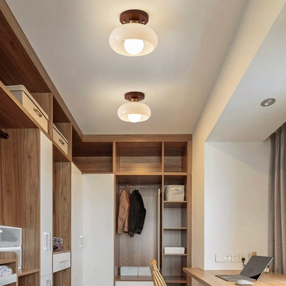 French Bauhaus cream ceiling lamp 3