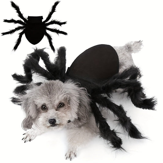 Funny Furry Dog Halloween Costume | Spider Design 0