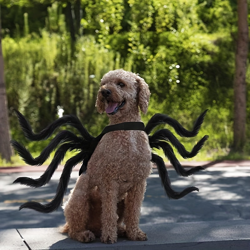 Funny Furry Dog Halloween Costume | Spider Design 1