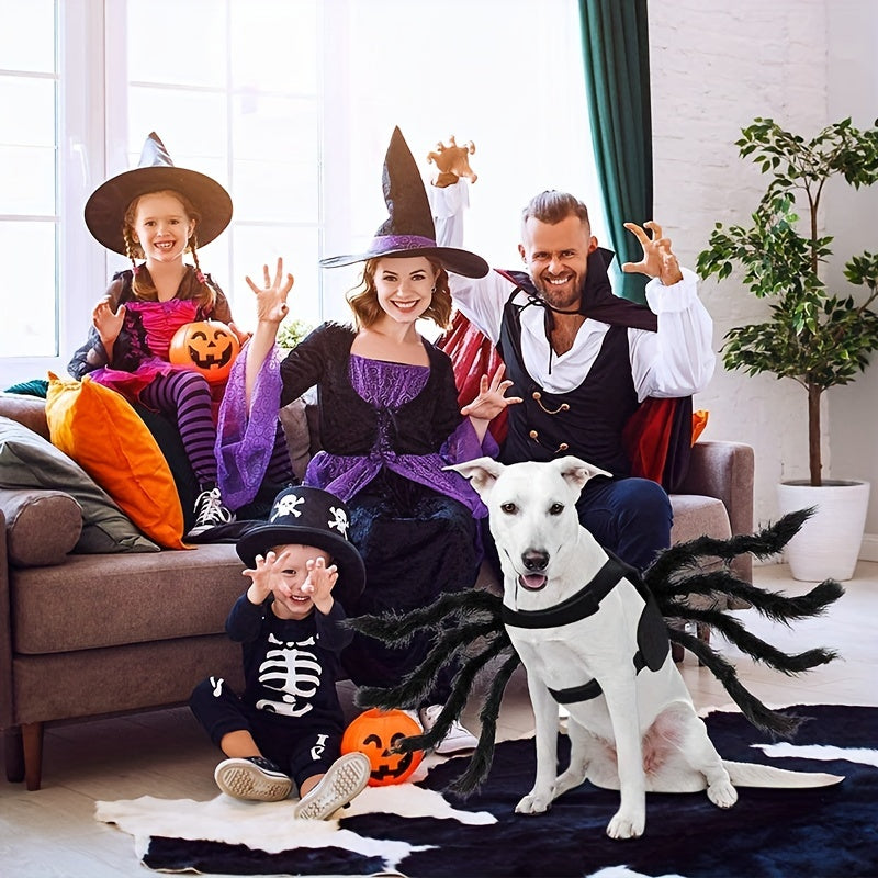 Funny Furry Dog Halloween Costume | Spider Design 3