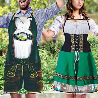 Funny Oktoberfest aprons – traditional costume look | Perfect for couples with a sense of humor 1