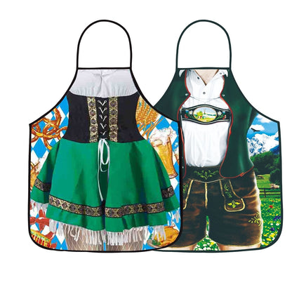 Funny Oktoberfest aprons – traditional costume look | Perfect for couples with a sense of humor 2