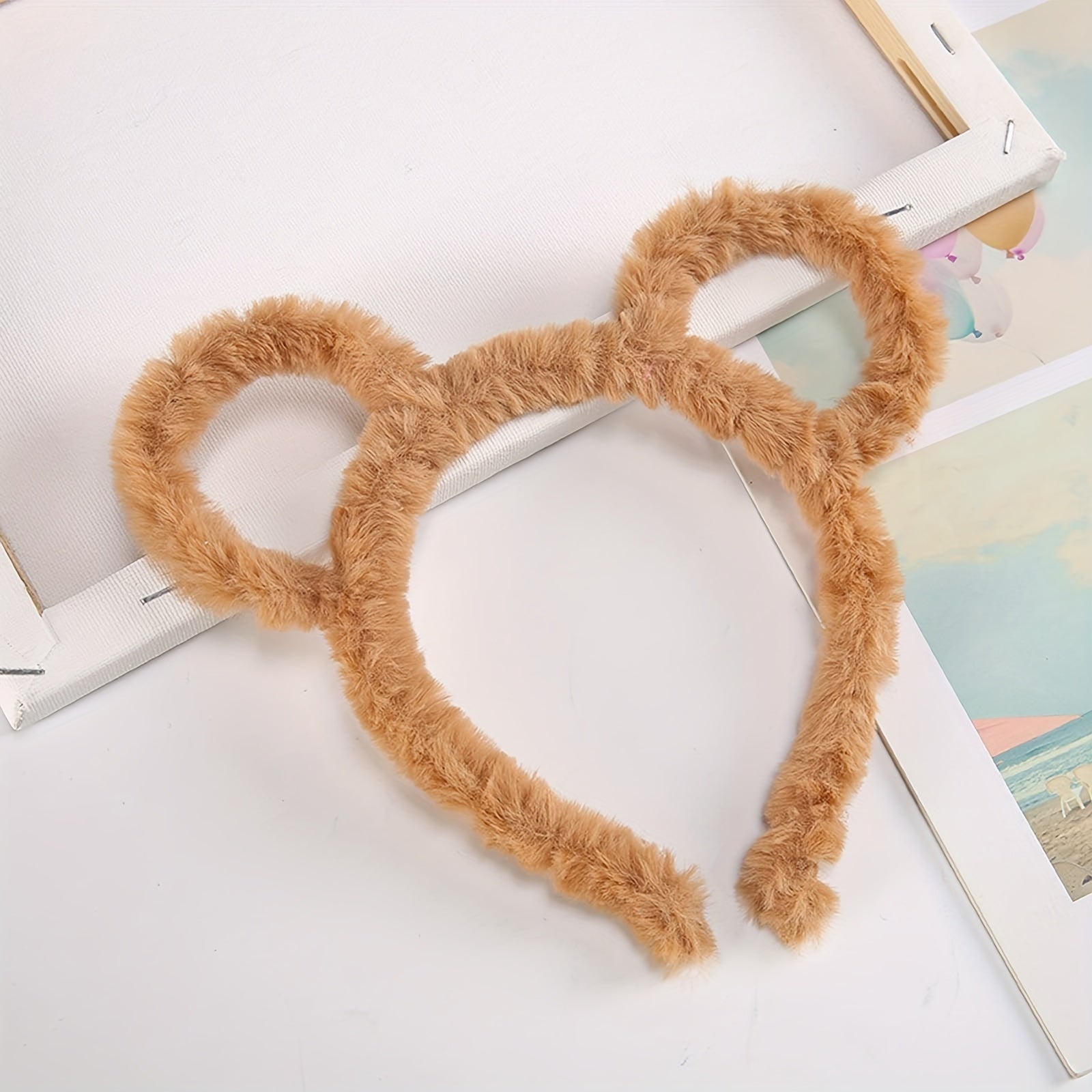 Fuzzy Halloween Chipmunk Costume Accessories Set | Headband Glasses 3