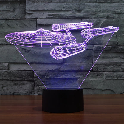 GalacticGlow | Vibrant 3D Starship LED Optical Illusion Lamp 2