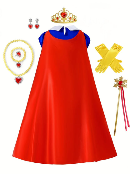 Girls Fairytale Halloween Princess Snow Costume Dress | Maxi 4