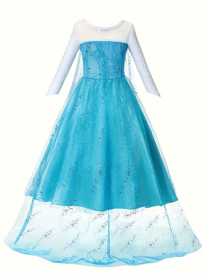 Girls Glitter Long Sleeve Halloween Princess Costume Dress | Maxi 1