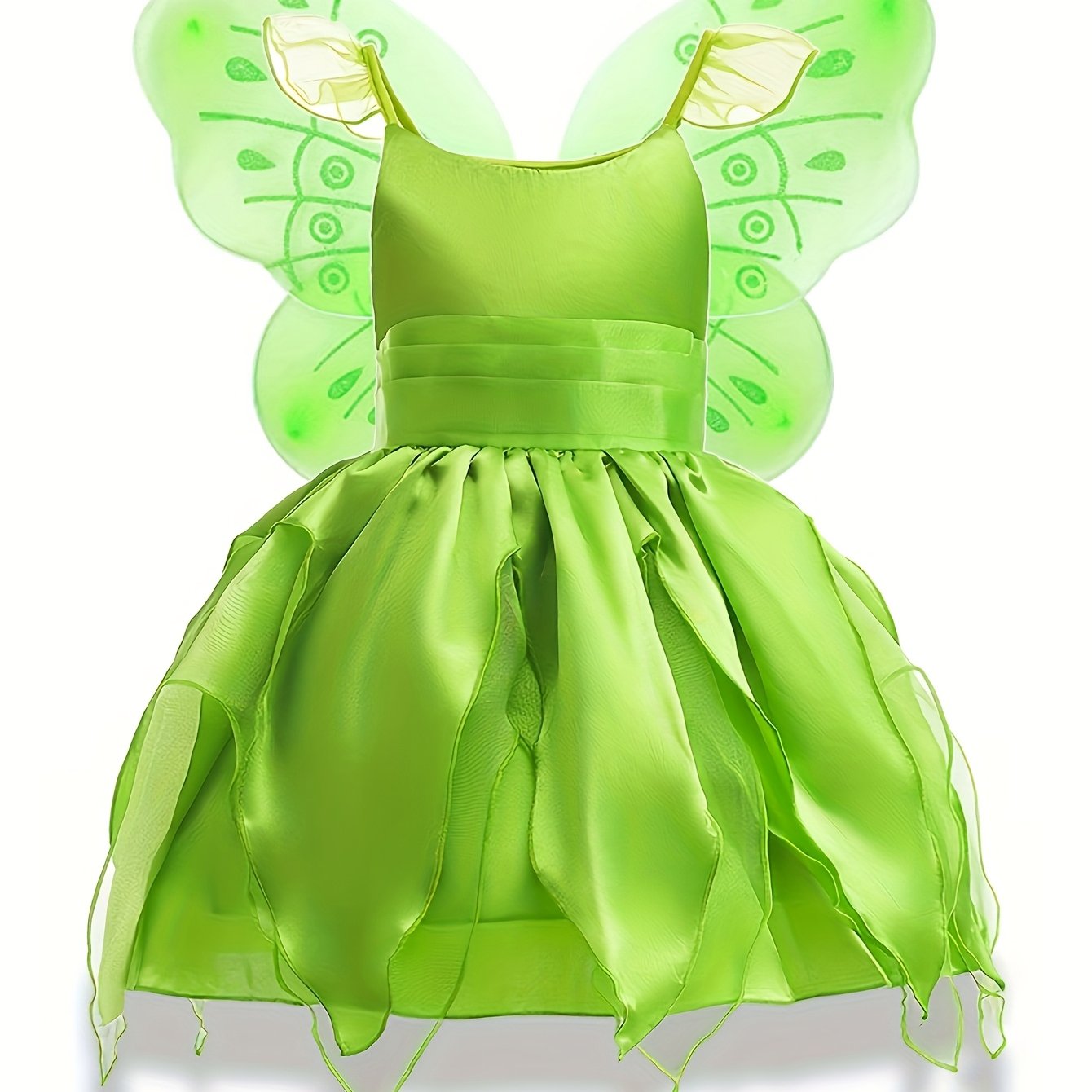 Girls Magical Fairy Halloween Costume Dress | Sleeveless Wings 4