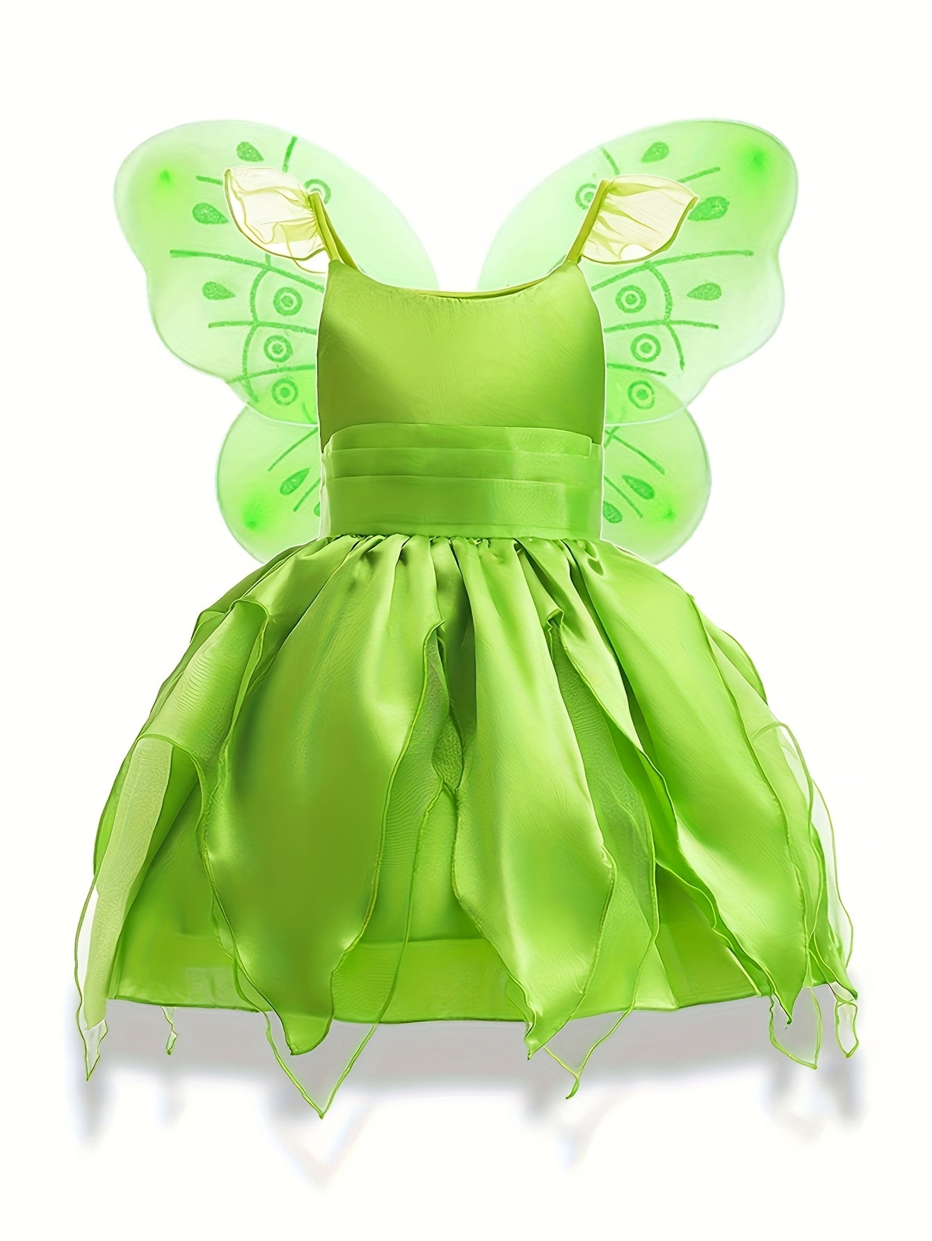 Girls Magical Fairy Halloween Costume Dress | Sleeveless Wings 7