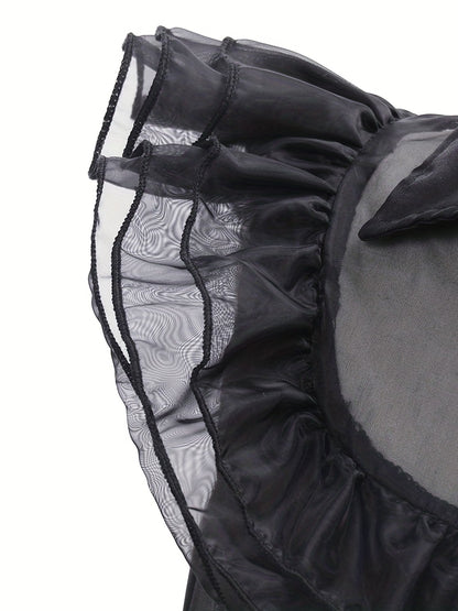 Girls’ Ruffled Gothic Halloween Costume Dress | Tiered Mini 5