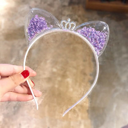 Glam tiara – Sparkling headband with cat ears | Stylish headband for parties & special occasions 4