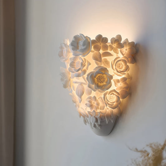 Glimora | Aesthetic Ceramic Flower Wall Lamp 0