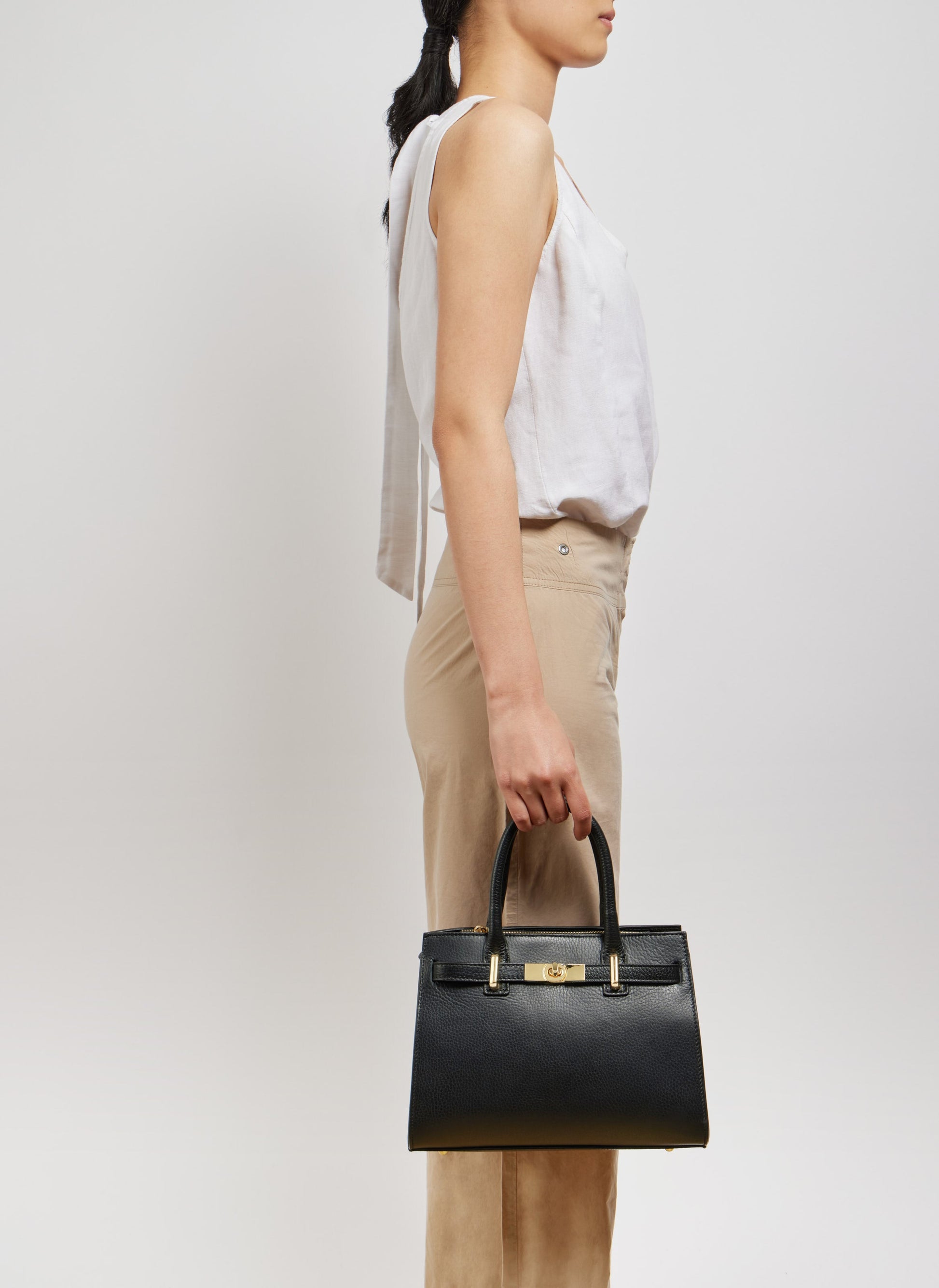 Grace Bag in Black Togo Leather 5