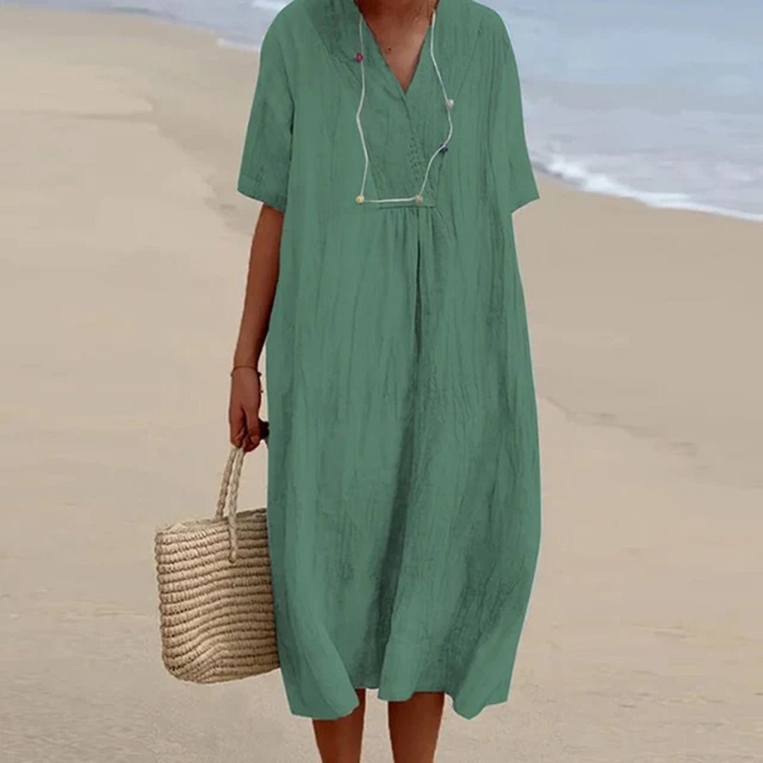 Variant image for Brigitte - Women's Summer Dress, Lightweight Casual Loose Fit in Vibrant Colors-26