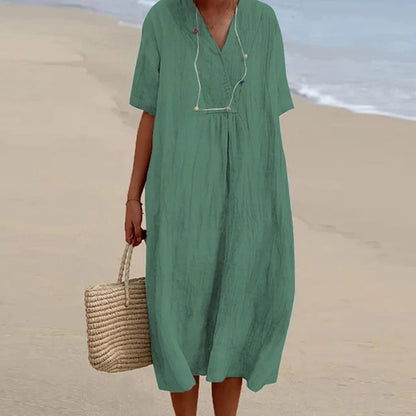 Variant image for Brigitte - Women's Summer Dress, Lightweight Casual Loose Fit in Vibrant Colors-26