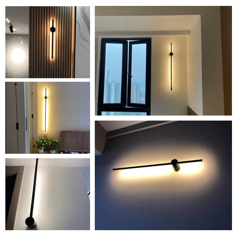 NordicRod – Minimalistyczna Lampa Ścienna z Wtyczką do Stylowych Wnętrz