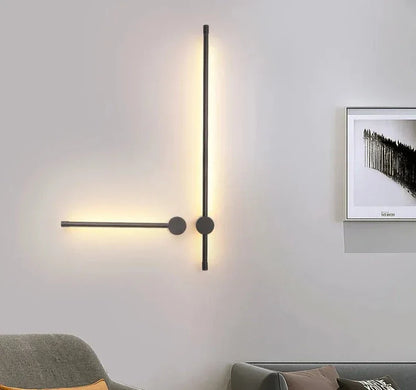 NordicRod – Minimalistyczna Lampa Ścienna z Wtyczką do Stylowych Wnętrz