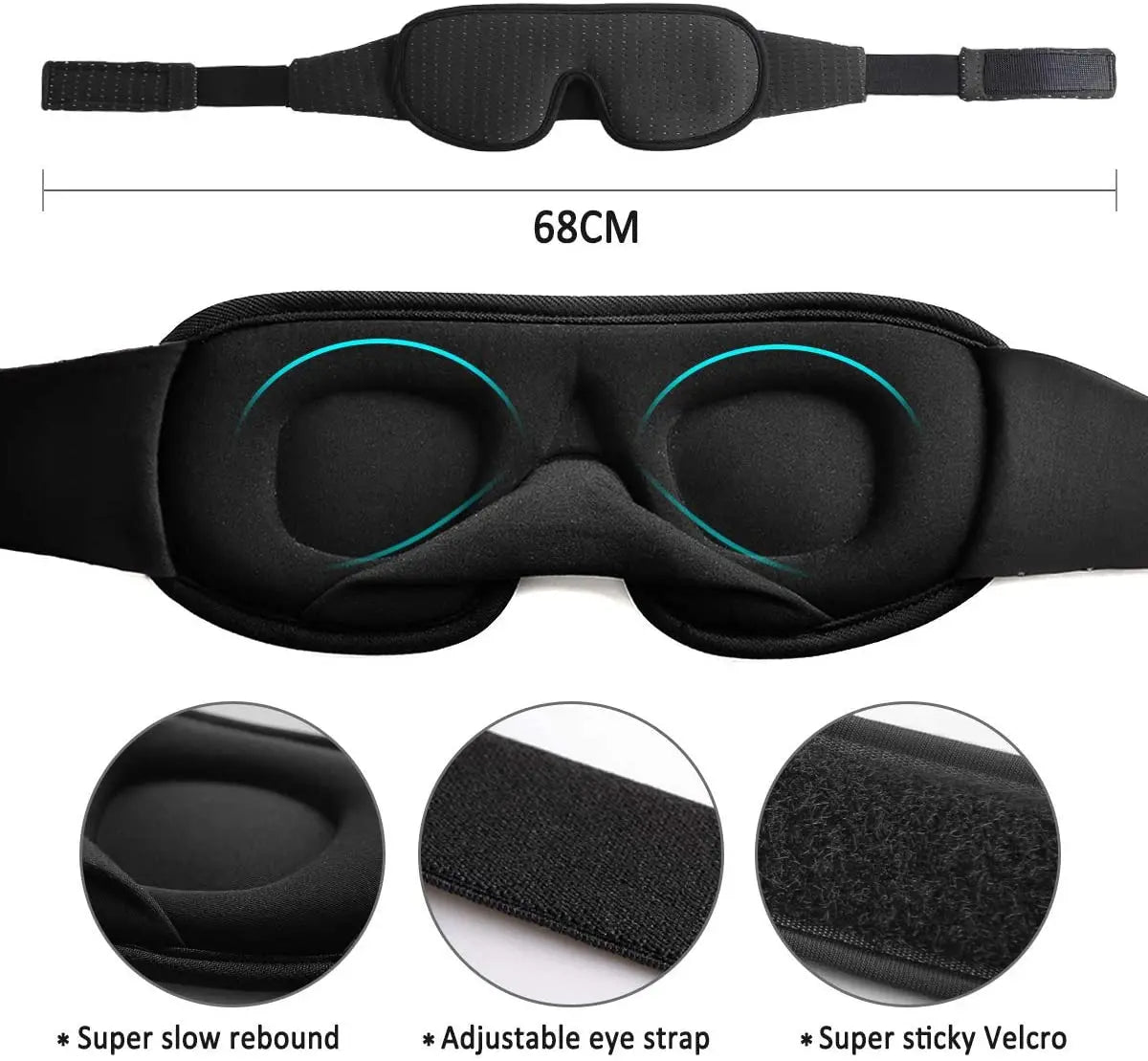 DreamBlock – Soft Fabric Eye Mask for Better Sleep