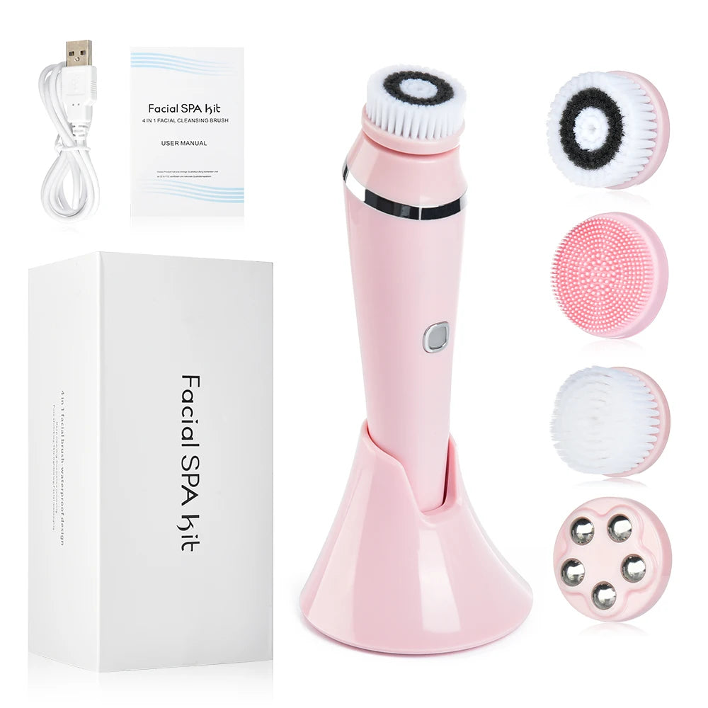 GlowCare - 4-in-1 Facial Cleanser & Massager Kit