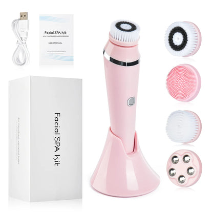 GlowCare - 4-in-1 Facial Cleanser & Massager Kit