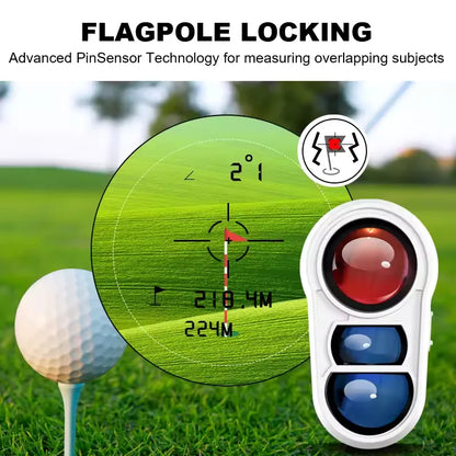 Fortschrittlicher Golf-Entfernungsmesser mit Neigungsausgleich, 914m Reichweite, 6-fache Vergrößerung – Präziser Golf-Entfernungsmesser mit Vibrationsrückmeldung