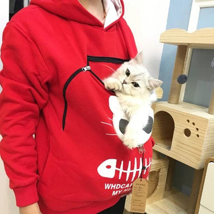 Hug Pouch Sweater for Pet Lovers – Cozy Cotton Design with Removable Lining and Kangaroo Pocket-3