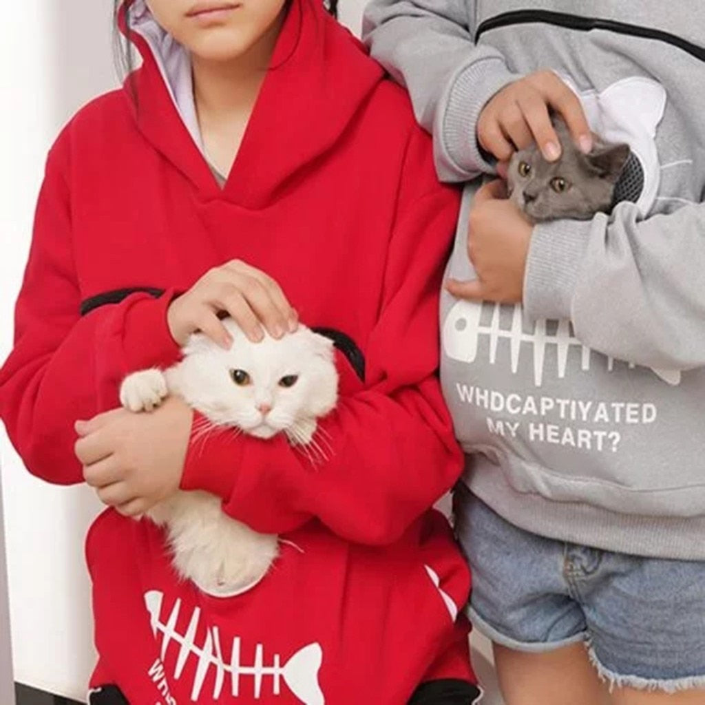 Hug Pouch Sweater for Pet Lovers – Cozy Cotton Design with Removable Lining and Kangaroo Pocket-5