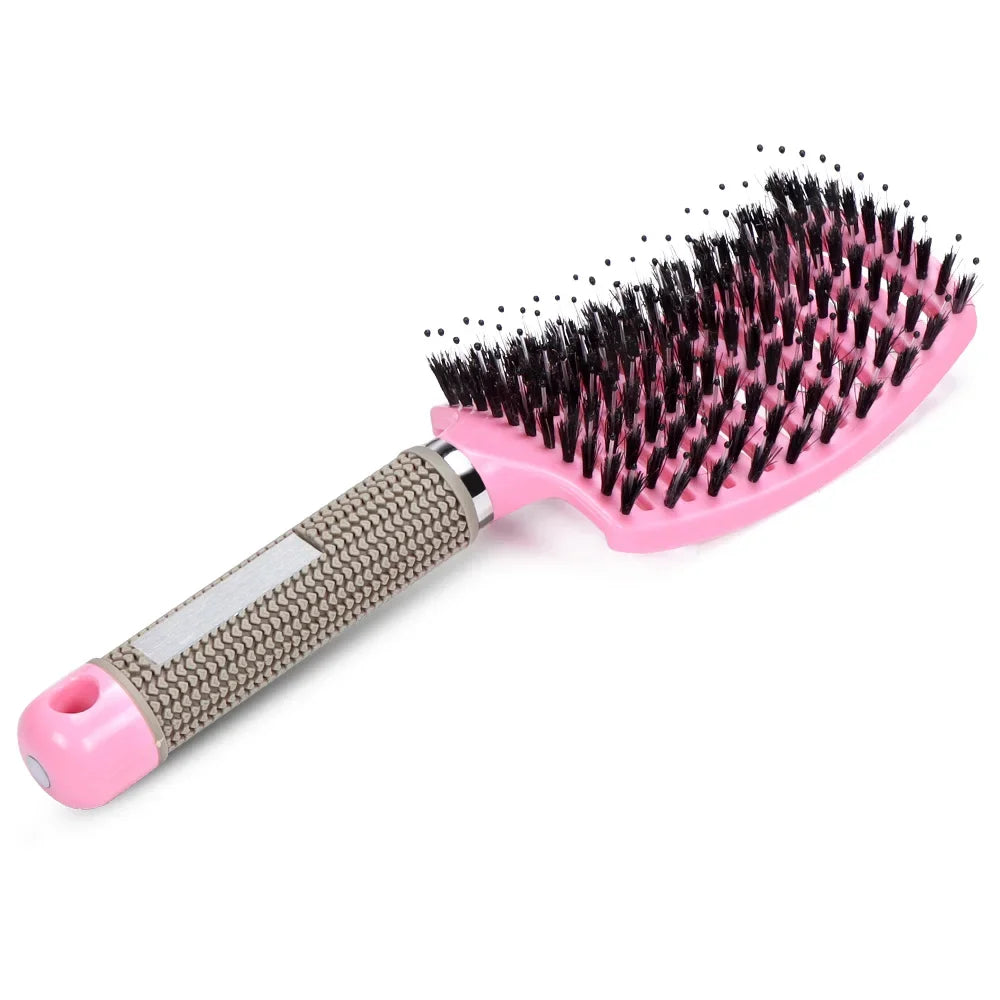 SilkyDetangle Comb - Bristle & Nylon Hairbrush for Effortless Styling