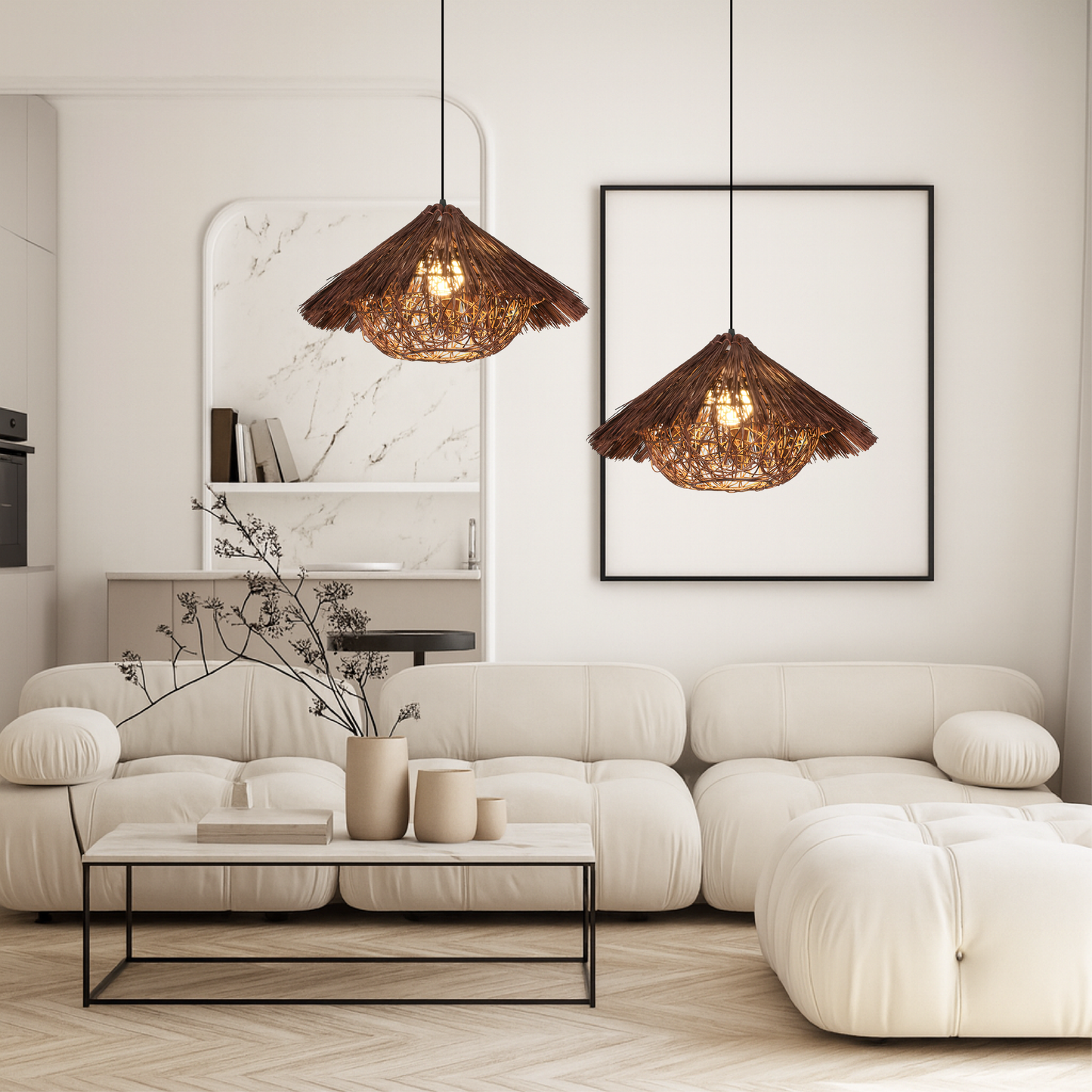 Hansi rattan bamboo pendant lamp 2