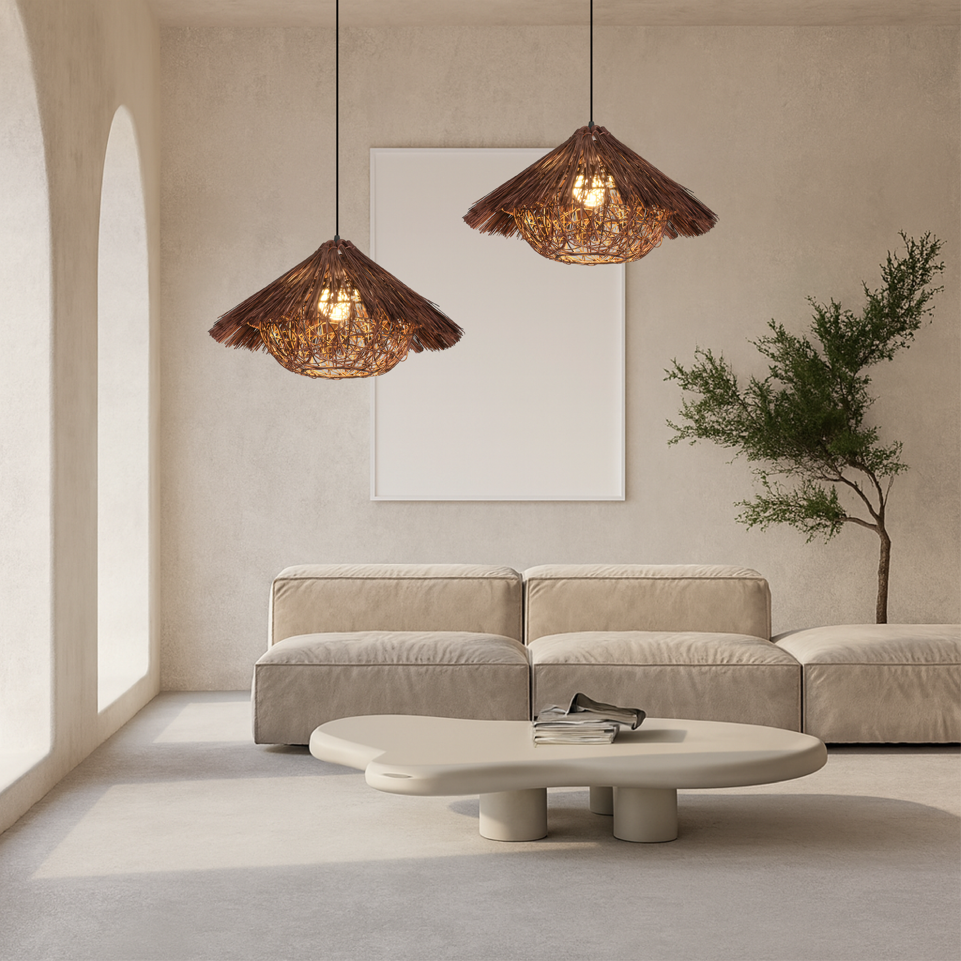 Hansi rattan bamboo pendant lamp 4