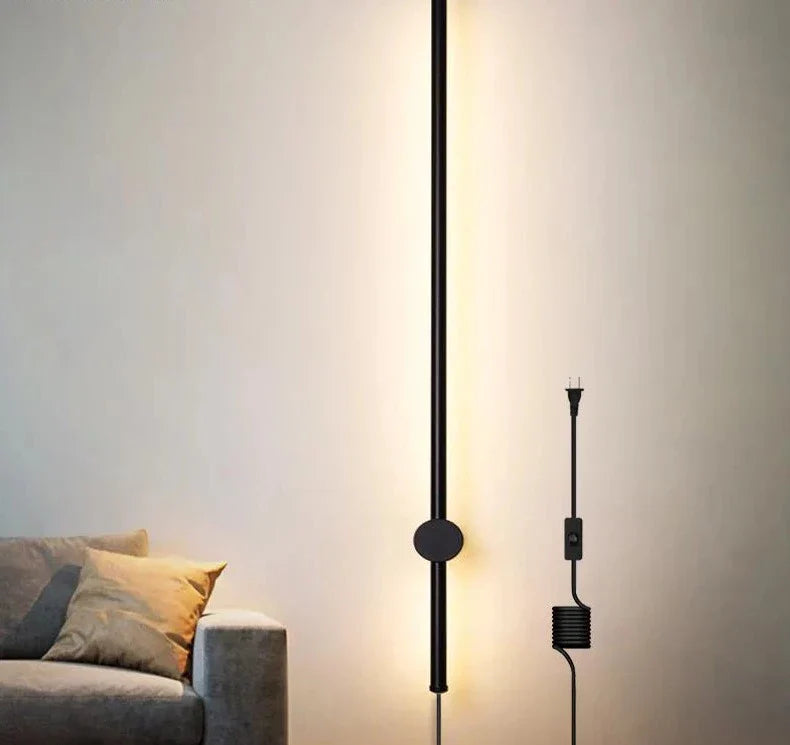 NordicRod – Minimalistyczna Lampa Ścienna z Wtyczką do Stylowych Wnętrz