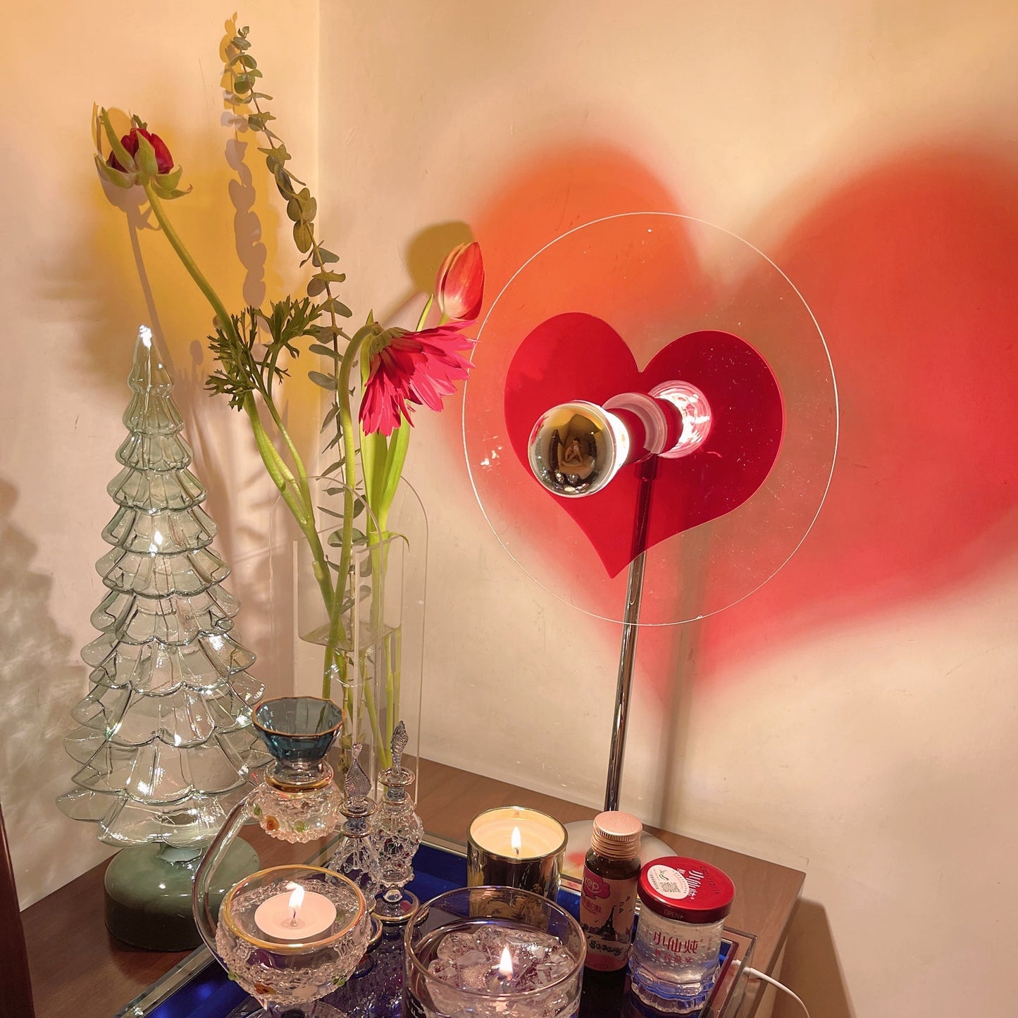 LoveGlow – Lampada da Tavolo Elegante con LED Ricaricabile