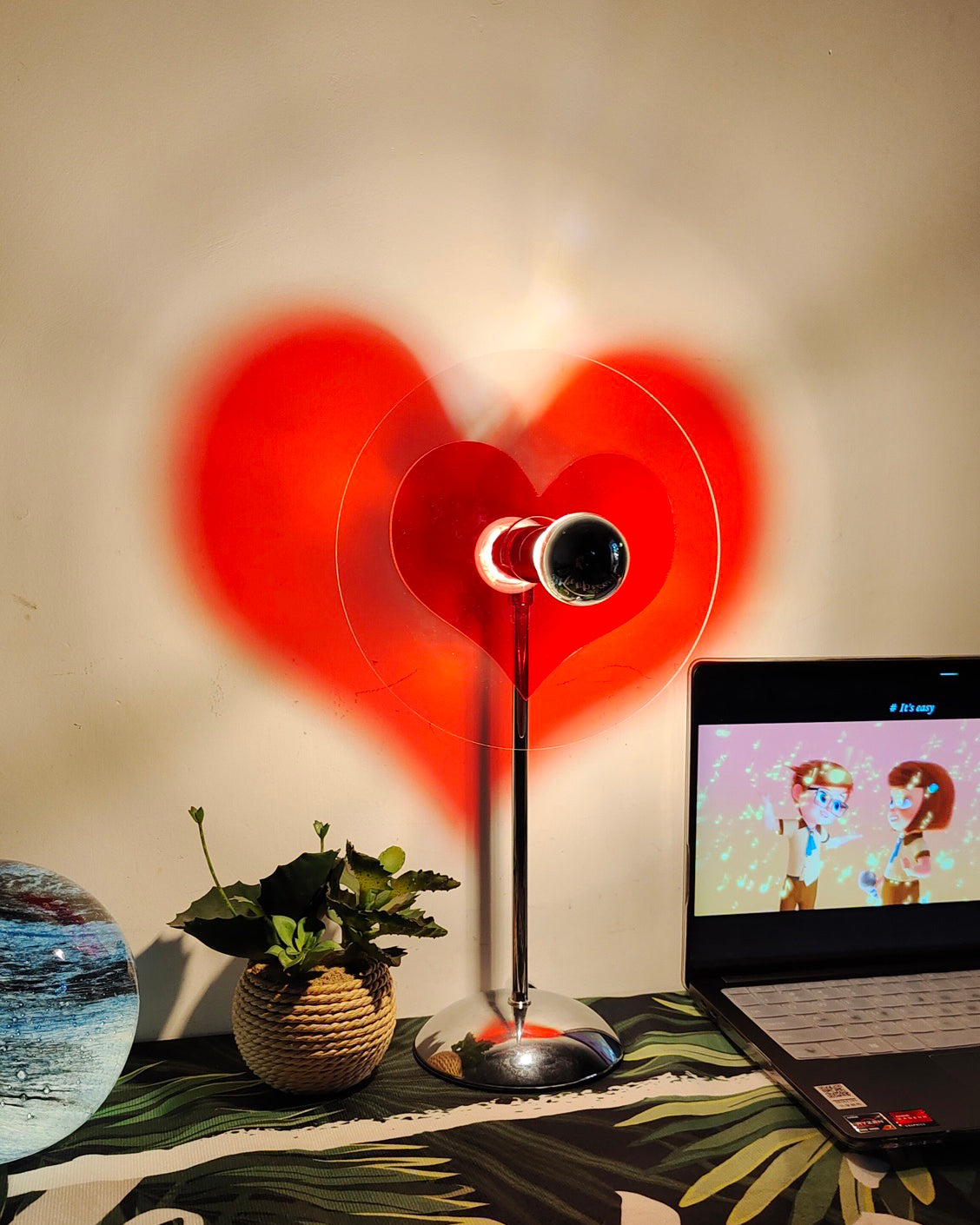 LoveGlow – Lampada da Tavolo Elegante con LED Ricaricabile