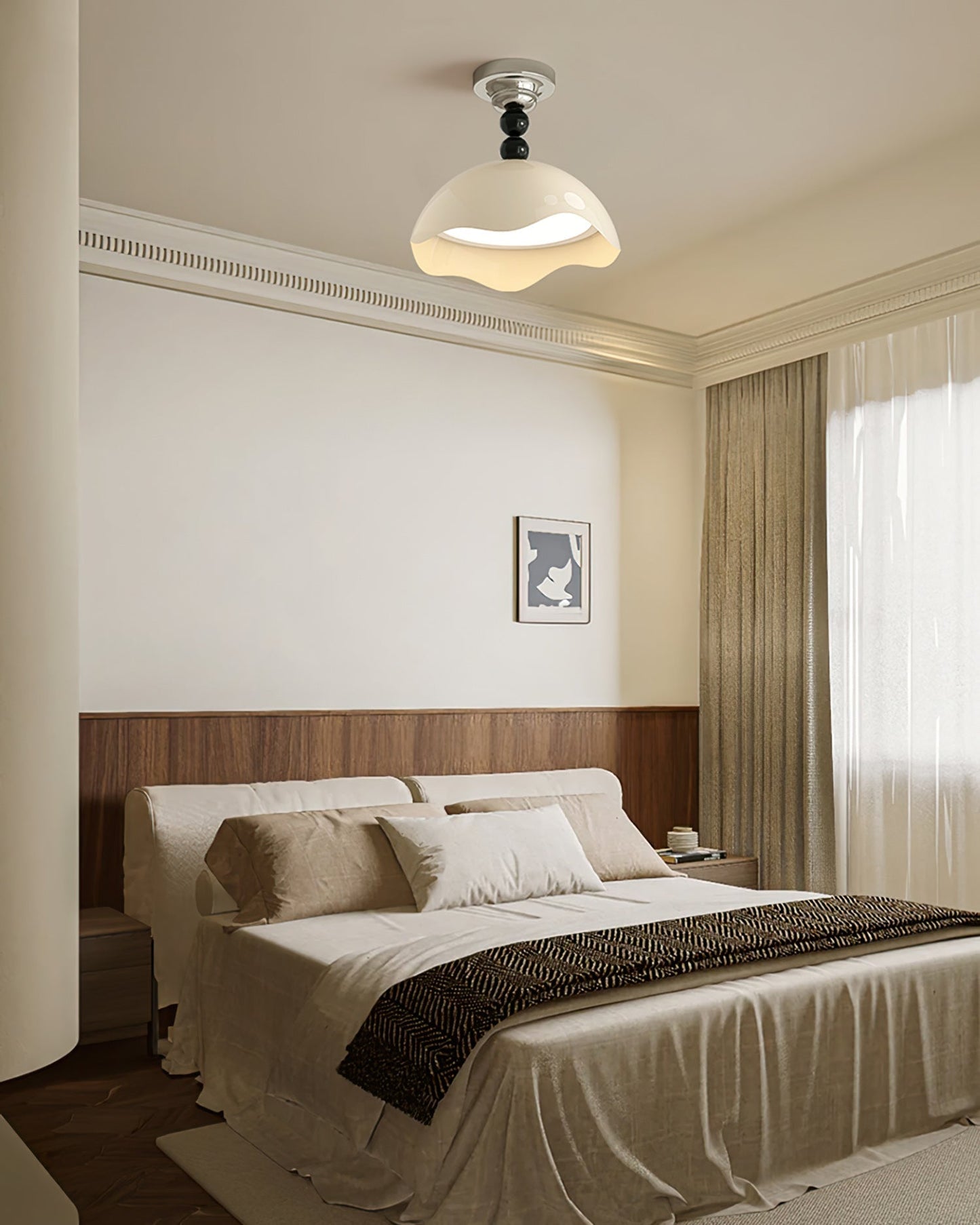 LuxeCrest - Ceiling Light with Subtle Detailing and Opulent Light