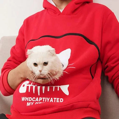 Hug Pouch Sweater for Pet Lovers – Cozy Cotton Design with Removable Lining and Kangaroo Pocket-4
