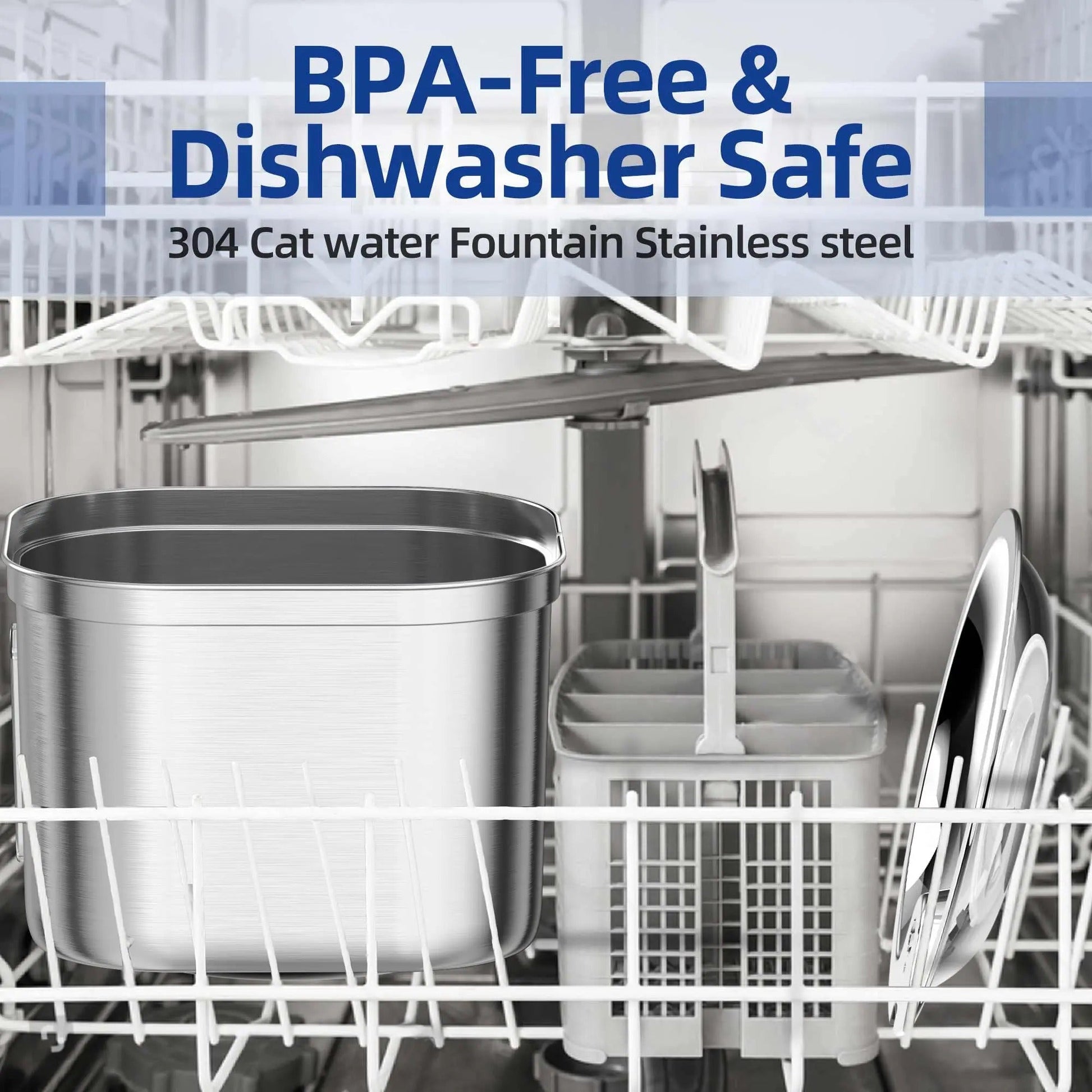 HydraFlow | Sleek Stainless Steel Cat Drinking Fountain for Hydration 3